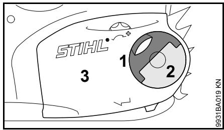 STIHL MSE 170 C, 190 C, 210 C, 230 C - Démontage du couvercle de pignon - 1