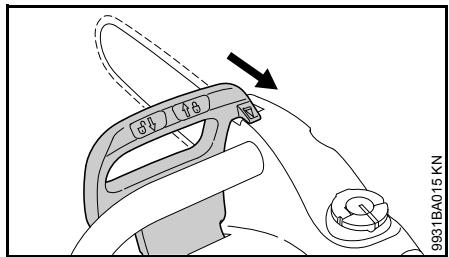 STIHL MSE 170 C, 190 C, 210 C, 230 C - Déblocage du frein de chaîne - 1