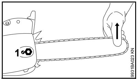 STIHL MSE 170 C, 190 C, 210 C, 230 C - Tension de la chaîne (tendeur léséral) - 1