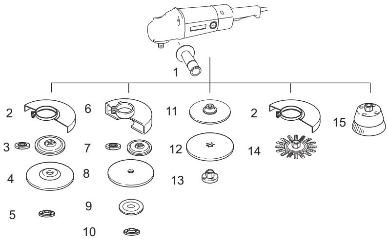 MAKITA GA7050 GA7050R GA9050 GA9050R - LET OP: - 1