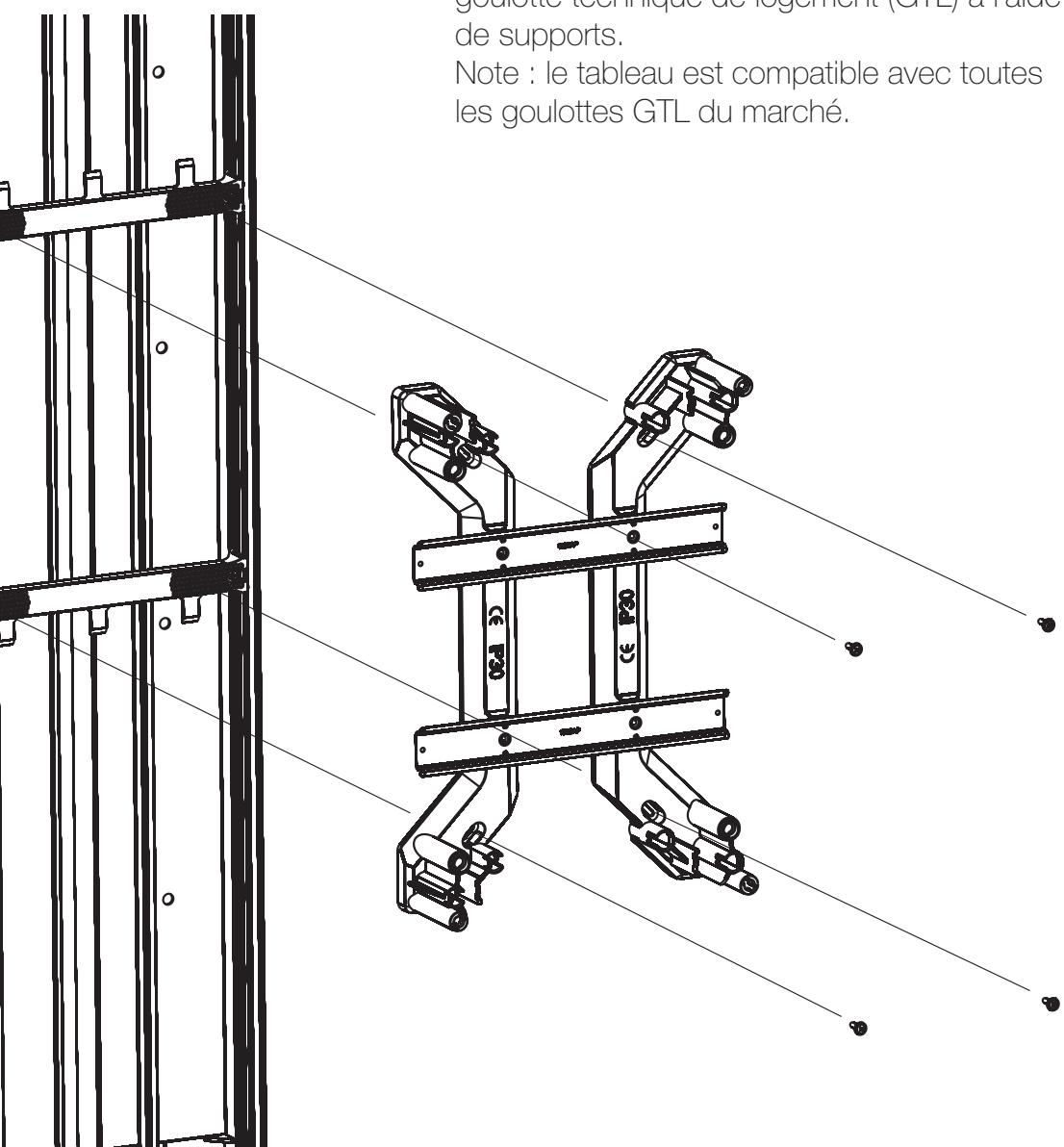 LEXMAN Tableau électrique nu 1 rangée 13 modules . 480014-480015-480016-480017 - FIXATION DU TABLEAU - 4
