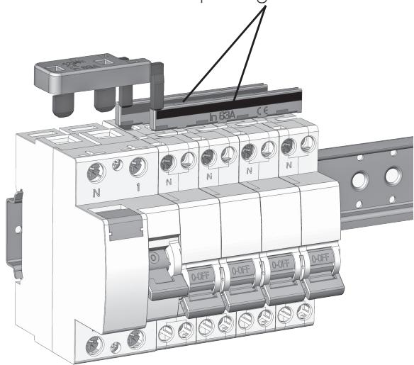 LEXMAN Tableau électrique nu 1 rangée 13 modules . 480014-480015-480016-480017 - ET CONNECTEURS D'ALIMENTATION - 2