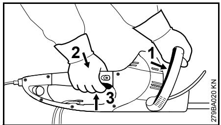 STIHL HSE 61, 71, 81 - Ligar o aparelho - 1