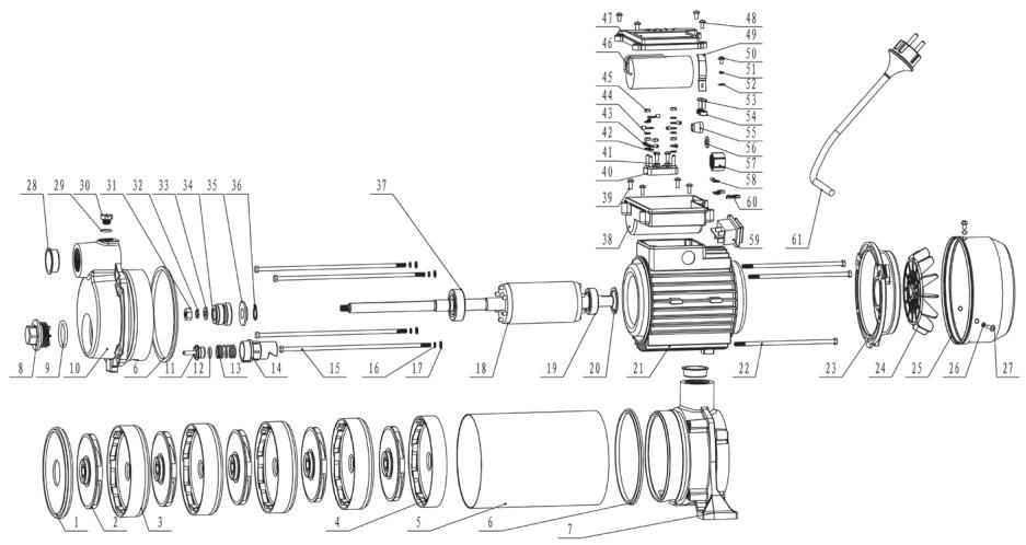 STERWINS 1300 JET SM5I-3 6000 L/H - VUE ECLATEE - 1