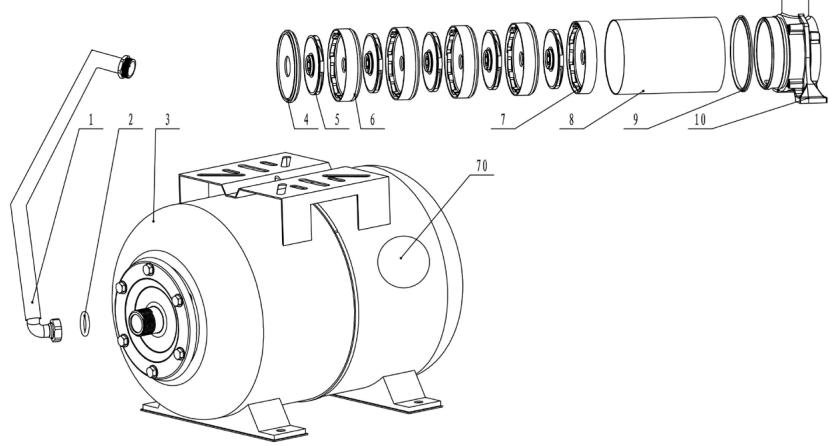 STERWINS 1300 WT 50 SM5I-3 6000 L/H - VEDERE IN SPATIU A ANSAMBLULUI - 2