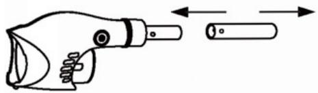 GRE ELECTRIC VAC VCB10 - Pro vytazenidržadla zatlacte tentokolik smerem dolu a drzadlo vytahnete. - 1