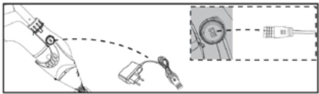 GRE ELECTRIC VAC VCB10 - AVVIO: Posizione per il caricamento della batteria. - 1