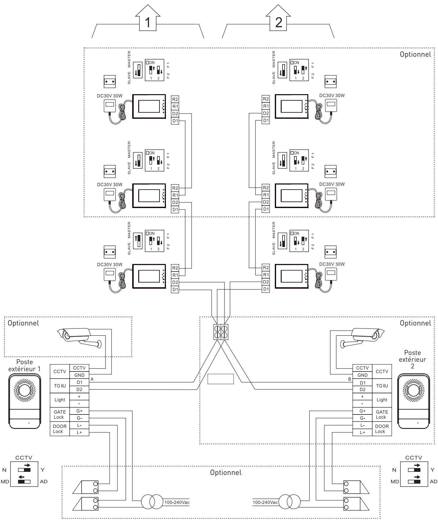 LEGRAND ECRAN SUPPLéMENTAIRE POUR VISIOPHONE MIROIR 369220 - Fonction intercom - habitation kangourou - 1