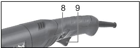 METABO W 1100-115 W 1100-125 W 1150-125 WP 1200-115 RT WP 1200-125 RT WE 1500-125 RT WE 1500-150 RT WEV 1500-125 RT WEV 1500-125 Quick RT - Maschinen mit Sicherheitsschalter (mit Totmannfunktion): - 1