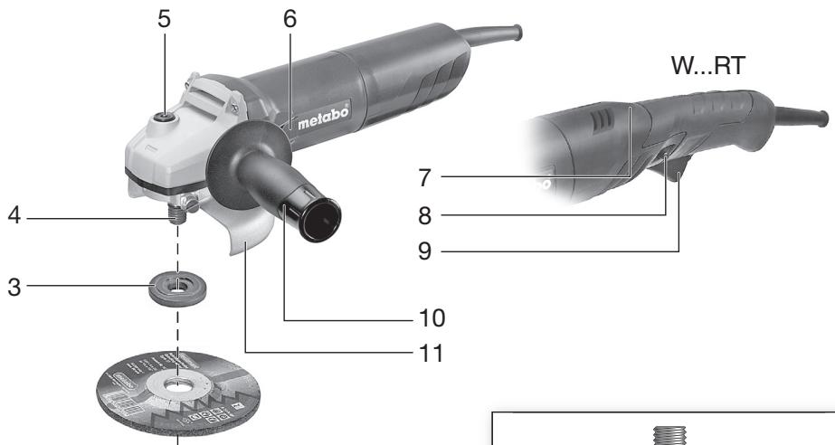 METABO W 1100-115 W 1100-125 W 1150-125 WP 1200-115 RT WP 1200-125 RT WE 1500-125 RT WE 1500-150 RT WEV 1500-125 RT WEV 1500-125 Quick RT - 1