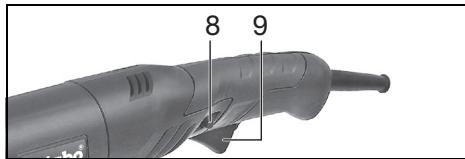 METABO W 1100-115 W 1100-125 W 1150-125 WP 1200-115 RT WP 1200-125 RT WE 1500-125 RT WE 1500-150 RT WEV 1500-125 RT WEV 1500-125 Quick RT - Utensili con interrettore di sicurezza (con funzione "uomo morto"): - 1
