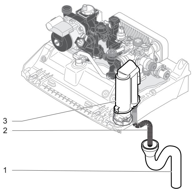 SAUNIER DUVAL THEMAPLUS CONDENS F 25 F 30 F 35 - Raccordement du récapucateur de condensats - 4