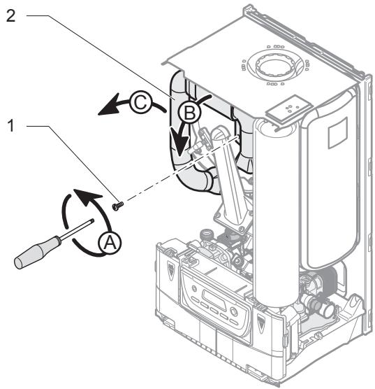 SAUNIER DUVAL THEMAPLUS CONDENS F 25 F 30 F 35 - Démontage du silencieux - 1