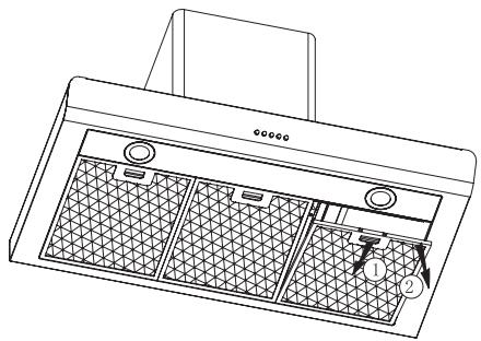 BRANDT BHB6602X - - Desmontaje del filtro modular - 1