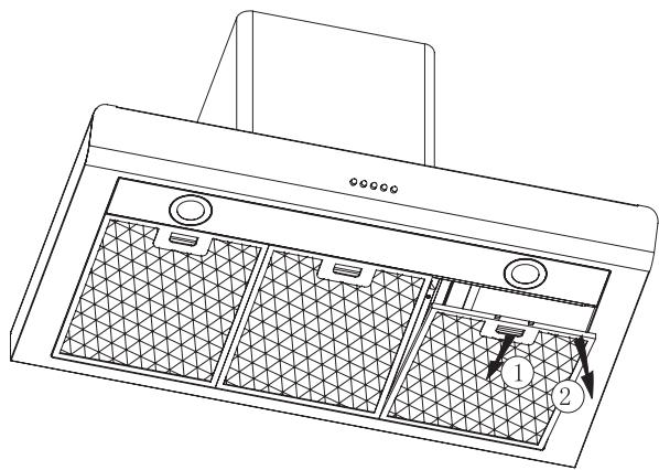 BRANDT BHB6602X - - Dismantling the filter cartridge - 1
