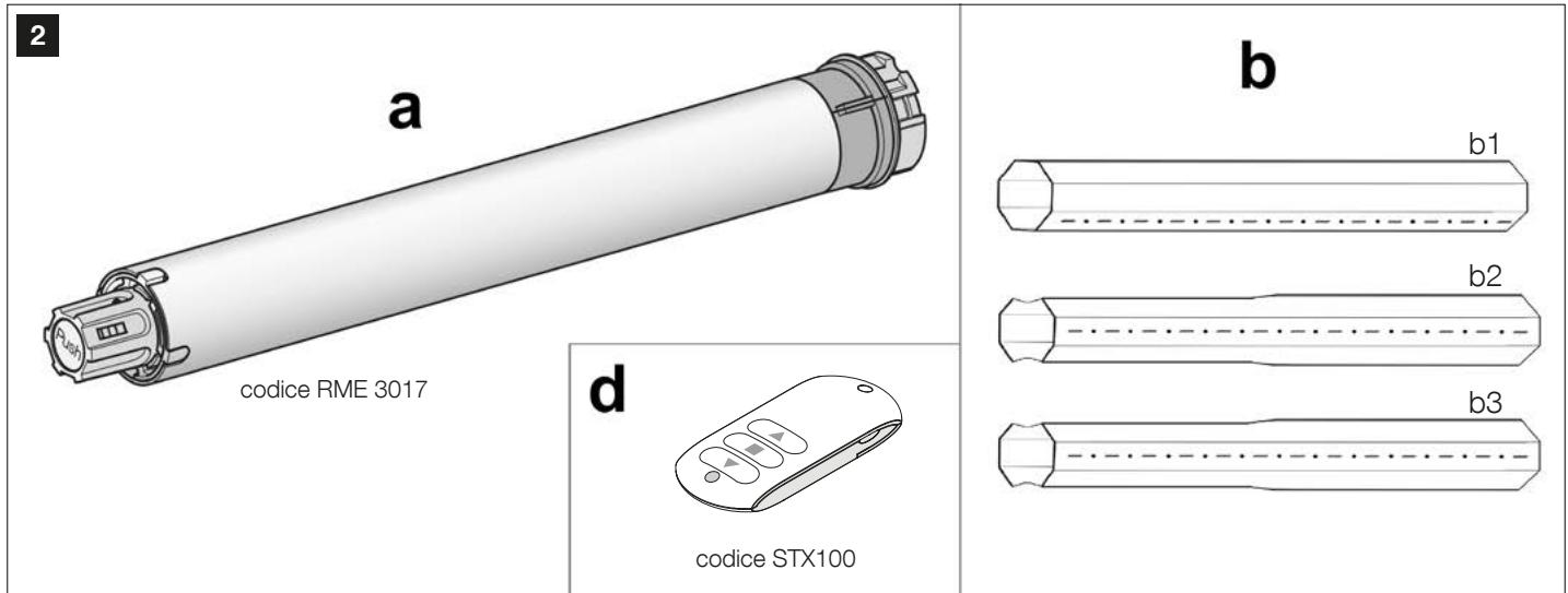 NICE HOME RMEKIT AXS 3017 - - COMPONENTI PRESENTI NEL KIT - 1