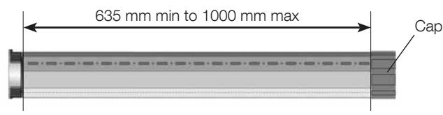 NICE HOME RMEKIT AXS 3017 - - For a tube length between 635 ~mm and 1000 ~mm - 2