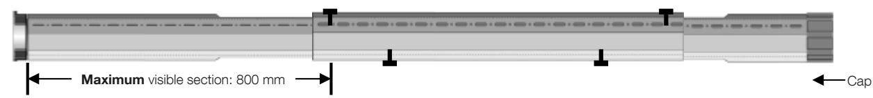 NICE HOME RMEKIT AXS 3017 - - For a tube length between 1801 ~mm and 2600 ~mm - 3