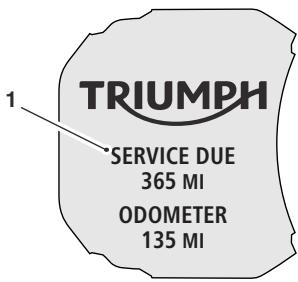 TRIUMPH Explorer XR - 2016 - Indicateur de périodicité d'entretien - 1