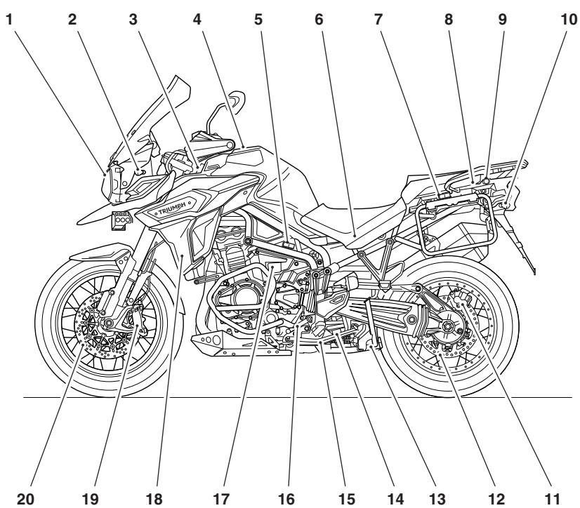 TRIUMPH Explorer XRx LRH - 2017 - IDENTIFICATION DES PIECES - 1