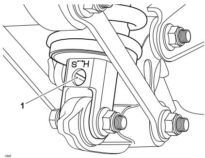 TRIUMPH Tiger XCA, Tiger XCX, Tiger XR, Tiger XRT, Tiger XRX et Tiger XRX-LRH - Réglage de la détente - Tiger 800 XCA, Tiger 800 XCX et Tiger 800 XRT - 1