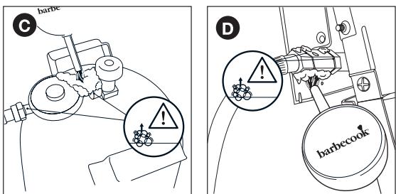 BARBECOOK SIESTA 412 - Para comprobar si hay fugas de gas - 3