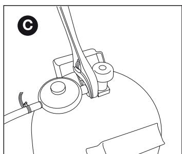 BARBECOOK SIESTA 412 - Tilslutning af slangen og gasflaskentil regulatoren - 3