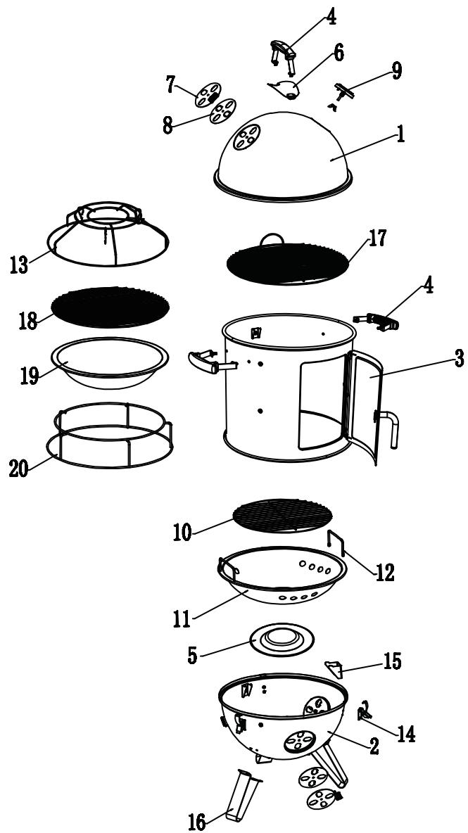 BARBECOOK OSKAR M OSKAR L - Oskar M - 1