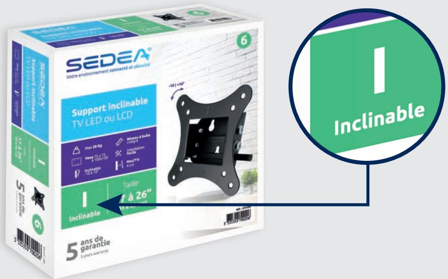 SEDEA SUPPORT TV FIXE - Choix du type de support - 5