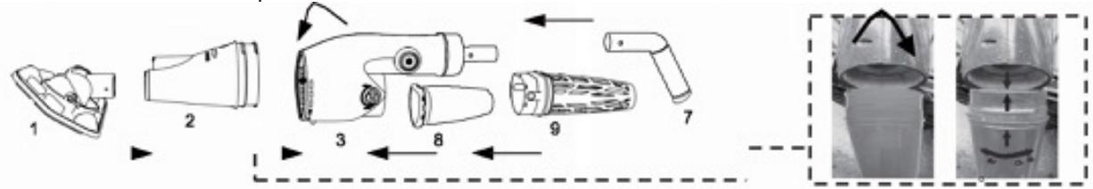 GRE VCB50 - Montaggio del manico - 1