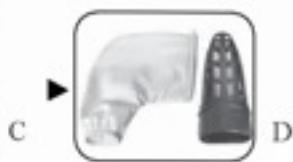 GRE VCB50 - The cleaning steps of small micro filter bag or bigger micro filter bag (A-B-C-D): - 4