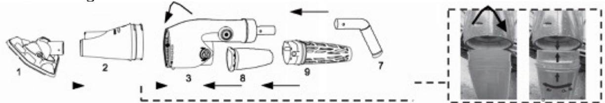 GRE VCB50 - Montage du manche - 1