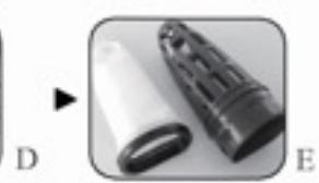 GRE VCB50 - Fasi di pulizia del sacco filtrante standard(A-B-C-D-E): - 5