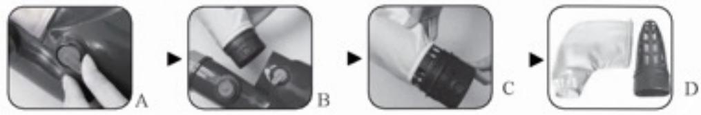 GRE VCB50 - Fasi di pulizia del sacco filtrante standard(A-B-C-D-E): - 6