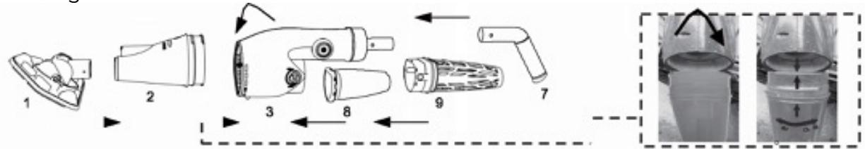 GRE VCB50 - Montaje del mango - 1
