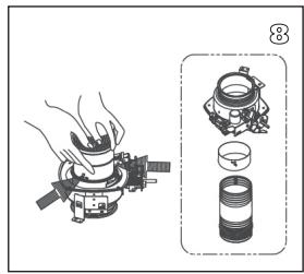 QLIMA R8128SC - R7224SC - R8224SC - R8227SC - VOORDAT U BEGINT MET HET VERVANGEN VAN DE KOUS, DIENT DE KACHEL UIT EN VOLLEDIG AFGEKOELD TE ZIJN. - 6