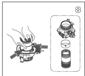 QLIMA R8128SC - R7224SC - R8224SC - R8227SC - ANTES DE SUBSTITUIR A MECHA, A ESTUFA DEVE ESTAR APAGADA E COMPLETAMENTE FRIA. - 6