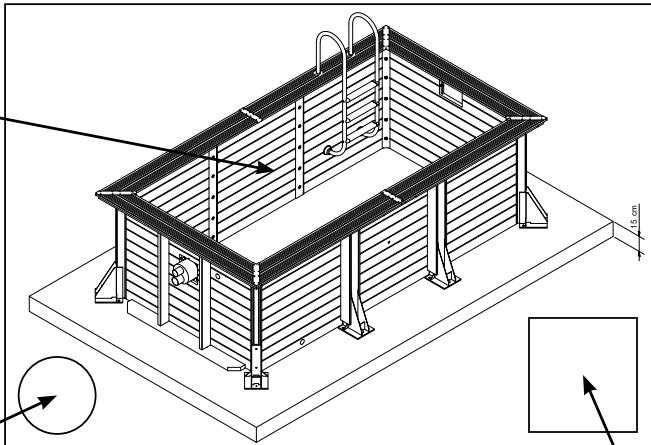 UBBINK L.450 X L.2.5 X H.1.4 M - • Key points on the partially sunk swimming pool or on the inground installation - 14
