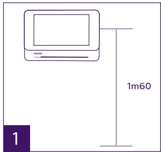 PHILIPS WelcomeEye Comfort - DES9500VDP - 531019 - WelcomeEye Compact - DES9300VDP - 531004 - Installatie van het hoofdschem of extra scherm - 1