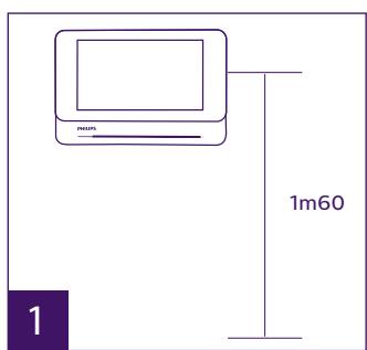PHILIPS WelcomeEye Comfort - DES9500VDP - 531019 - WelcomeEye Compact - DES9300VDP - 531004 - Instalação do monitor principal ou suplementar - 1