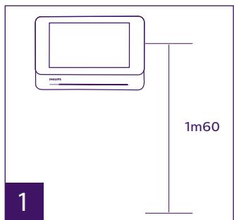 PHILIPS WelcomeEye Comfort - DES9500VDP - 531019 - WelcomeEye Compact - DES9300VDP - 531004 - Installation des Haupt- oder Zusatzmonitors - 1