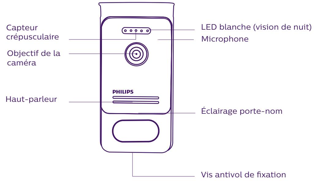 PHILIPS WelcomeEye Comfort - DES9500VDP - 531019 - WelcomeEye Compact - DES9300VDP - 531004 - Platine derue: - 1