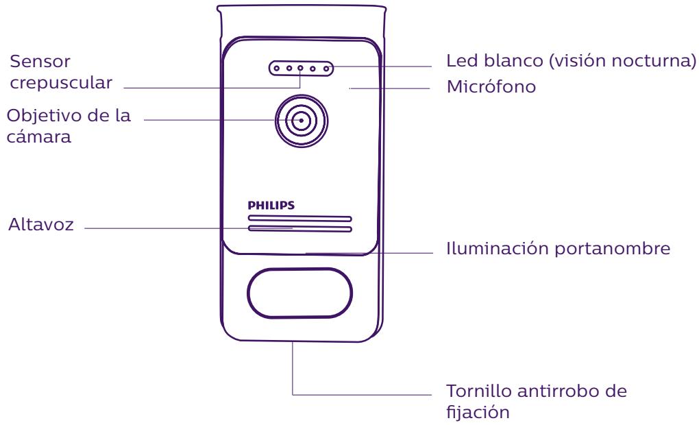 PHILIPS WelcomeEye Comfort - DES9500VDP - 531019 - WelcomeEye Compact - DES9300VDP - 531004 - Placa externa: - 1