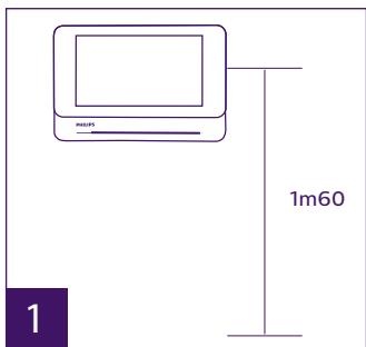 PHILIPS WelcomeEye Comfort - DES9500VDP - 531019 - WelcomeEye Compact - DES9300VDP - 531004 - Instalación del monitor principal o adicional - 1
