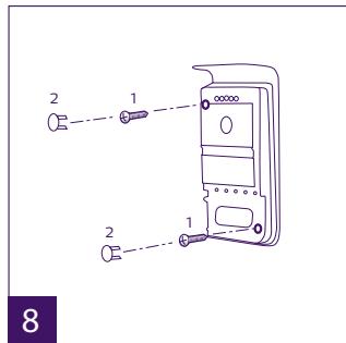 PHILIPS WelcomeEye Comfort - DES9500VDP - 531019 - WelcomeEye Compact - DES9300VDP - 531004 - Installazione della pulsantiera esterna principale o supplementare - 8