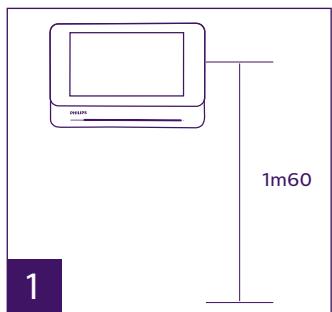 PHILIPS WelcomeEye Comfort - DES9500VDP - 531019 - WelcomeEye Compact - DES9300VDP - 531004 - Installation du moniteur principal ou supplémentaire - 1