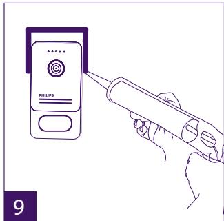 PHILIPS WelcomeEye Comfort - DES9500VDP - 531019 - WelcomeEye Compact - DES9300VDP - 531004 - Installing the main or additional intercom panel - 9
