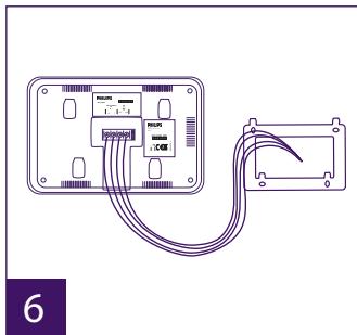 PHILIPS WelcomeEye Comfort - DES9500VDP - 531019 - WelcomeEye Compact - DES9300VDP - 531004 - Installation du moniteur principal ou supplémentaire - 6