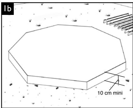 UBBINK SUNWATER ONE 360 - Innanzitutto, pulire a fondo la soletta di cemento e rimuovere eventuali schegge o frammenti presenti sulla parete con della carta vetrata, cosi da rendere i supporti lisci e puliti. - 6