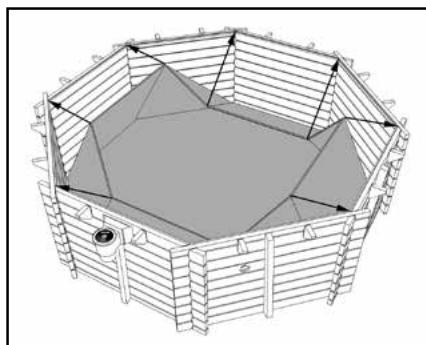 UBBINK SUNWATER ONE 360 - Reinigen Sie zunachst die Betonplatte sorgfaltig und entfernen Sie mit Schleifpapier Splitter von den Seitenwänden, um alle Ständer sauber und glatt zu halten. - 25